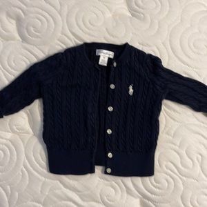 Ralph Lauren Navy Cardigan. EUC 9m